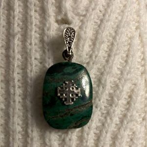Jerusalem Cross Pendant-Jade Albite